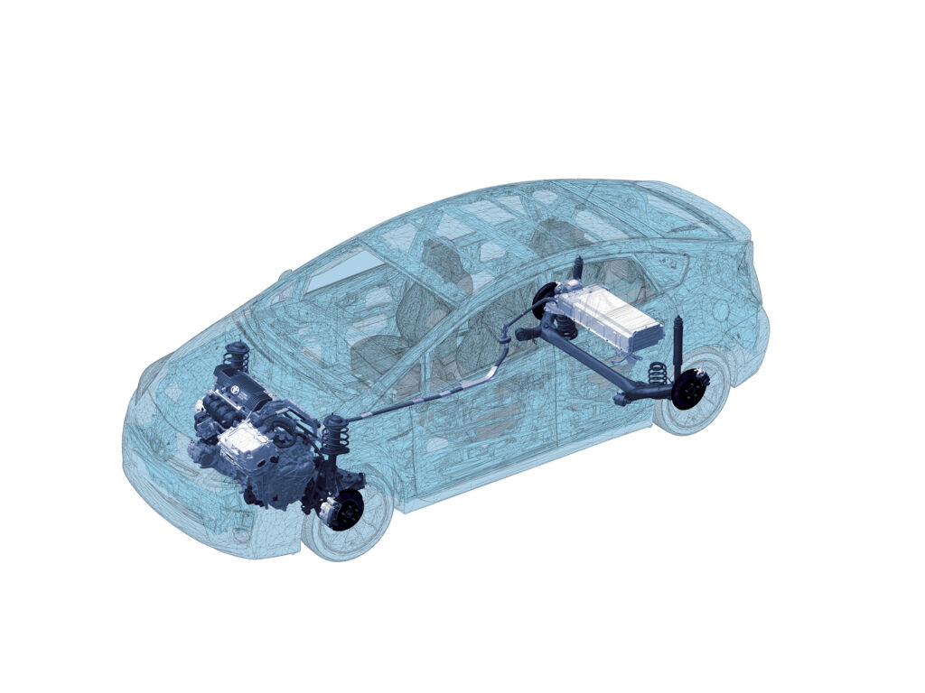 Toyota Prius cutaway diagram