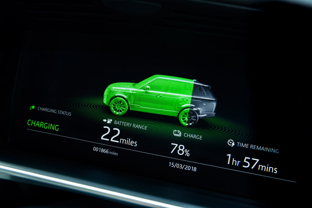 Range Rover PHEV charging indicator