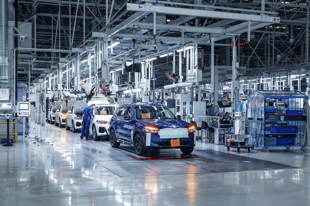 BMW iX3 assembly line in Shenyang, China