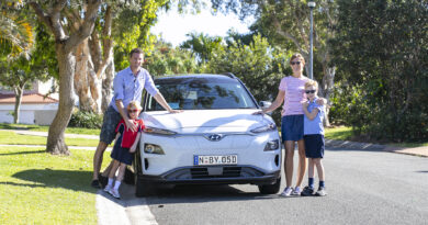 2020 Hyundai Kona Electric with the Curry Family