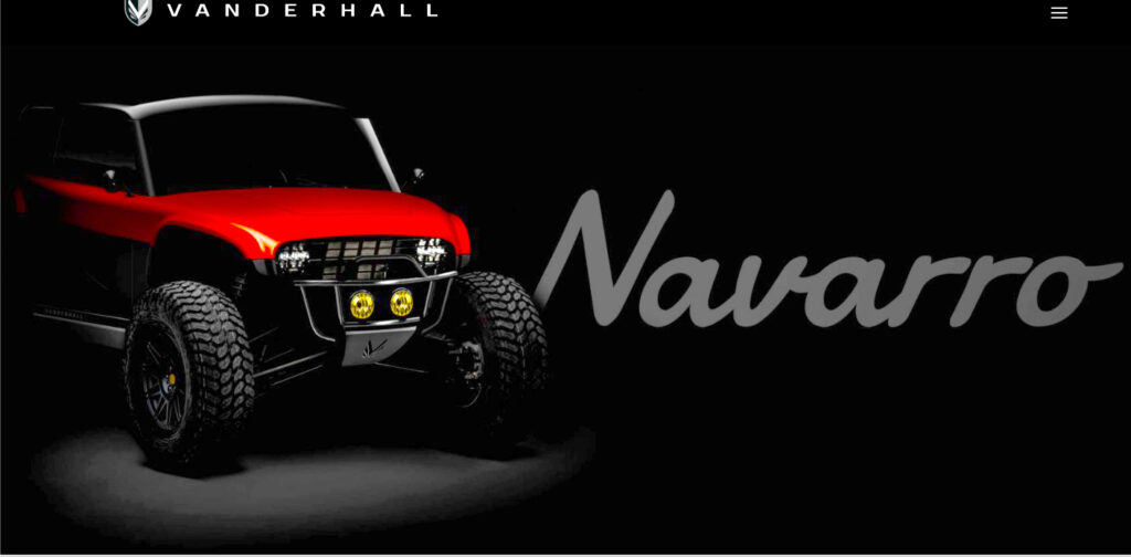 2022 Vanderhall Navarro electric off-road buggy concept