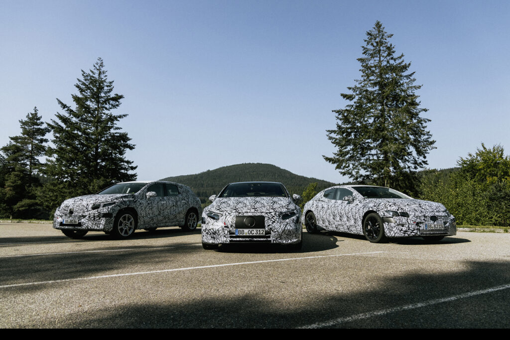 Mercedes-Benz EQ electric car development vehicles