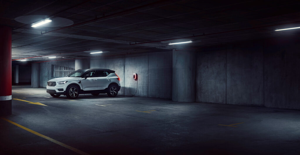 Volvo XC40 Recharge PHEV being charged