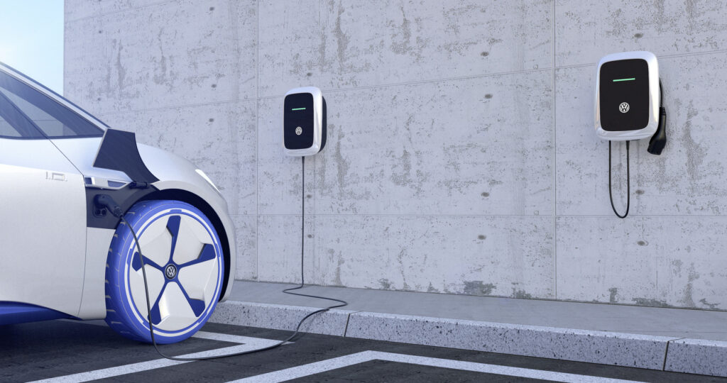 Volkswagen ID concept car being charged