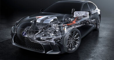 Lexus LS500h hybrid system cutaway