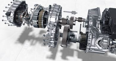 Porsche Taycan two-speed transmission exploded diagram