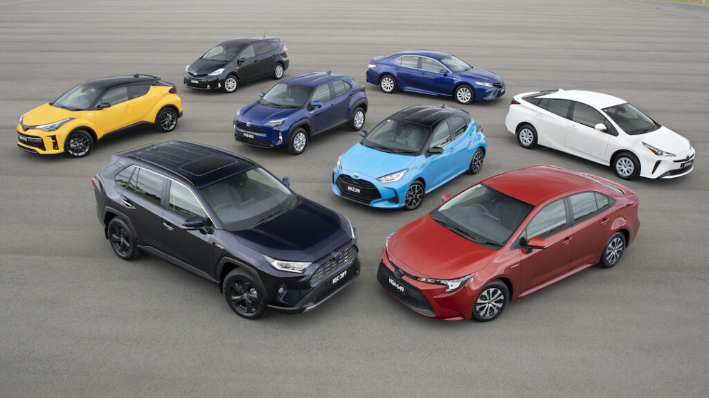 2021 Toyota Australia hybrid range
