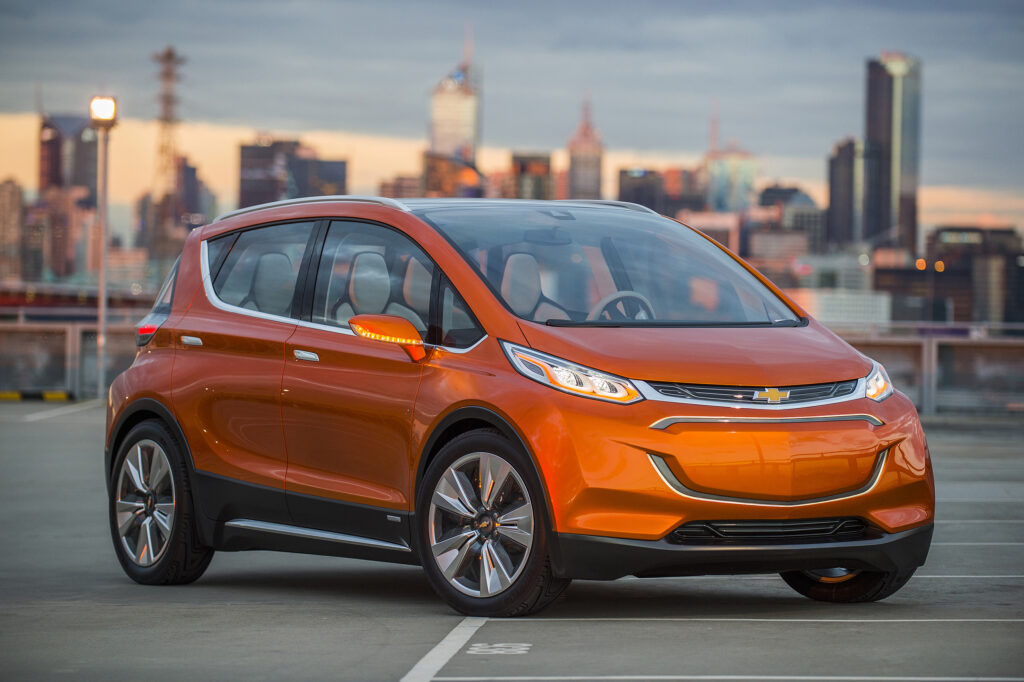 Chevrolet Bolt EV concept car, which was designed in Australia and revealed at the 2015 Detroit motor show