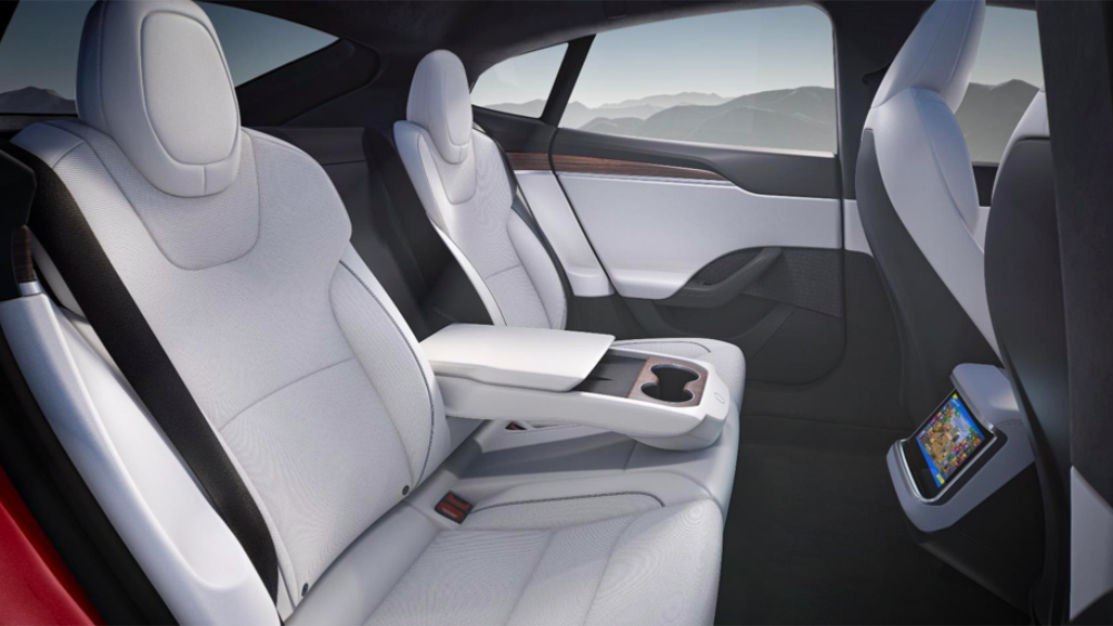 2022 Tesla Model S interior rear