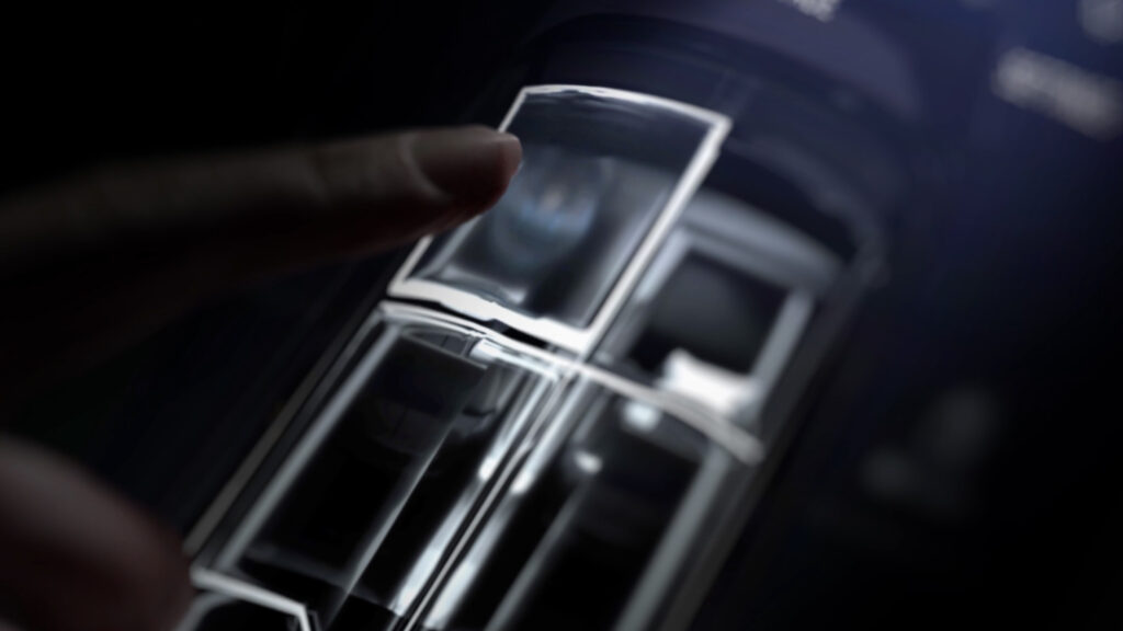 Teaser showing some of the switchgear of the new Cadillac Celestiq flagship limousine