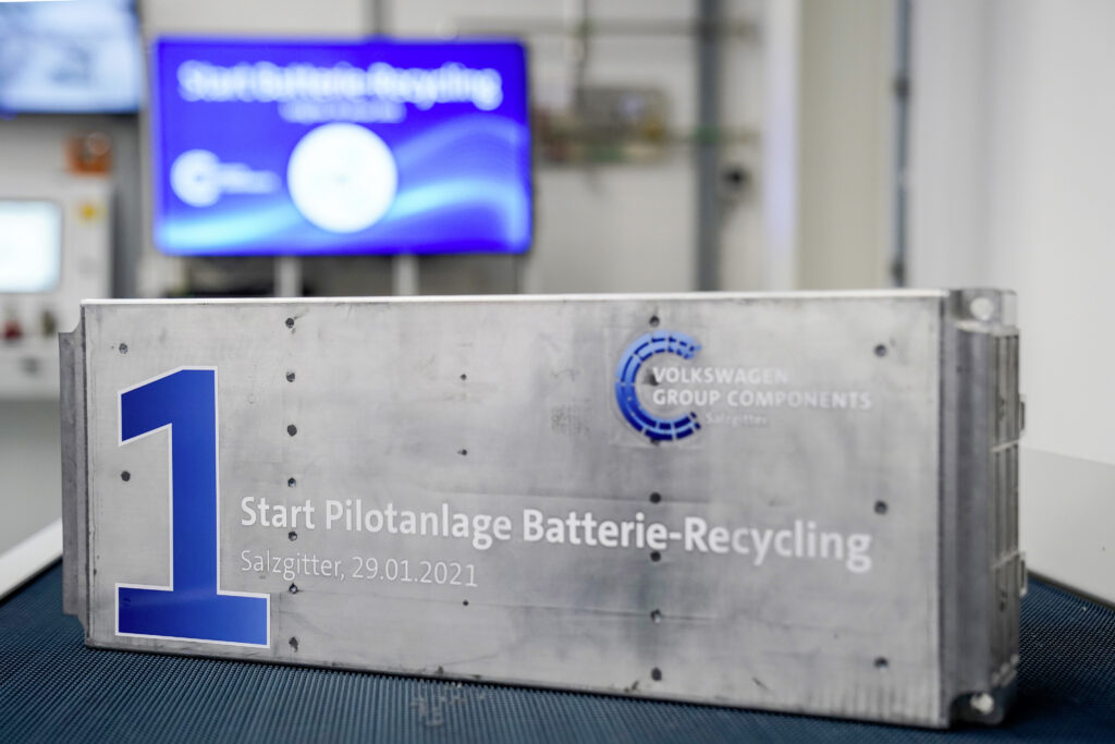 Volkswagen battery recycling pilot plant in Salzgitter, Germany
