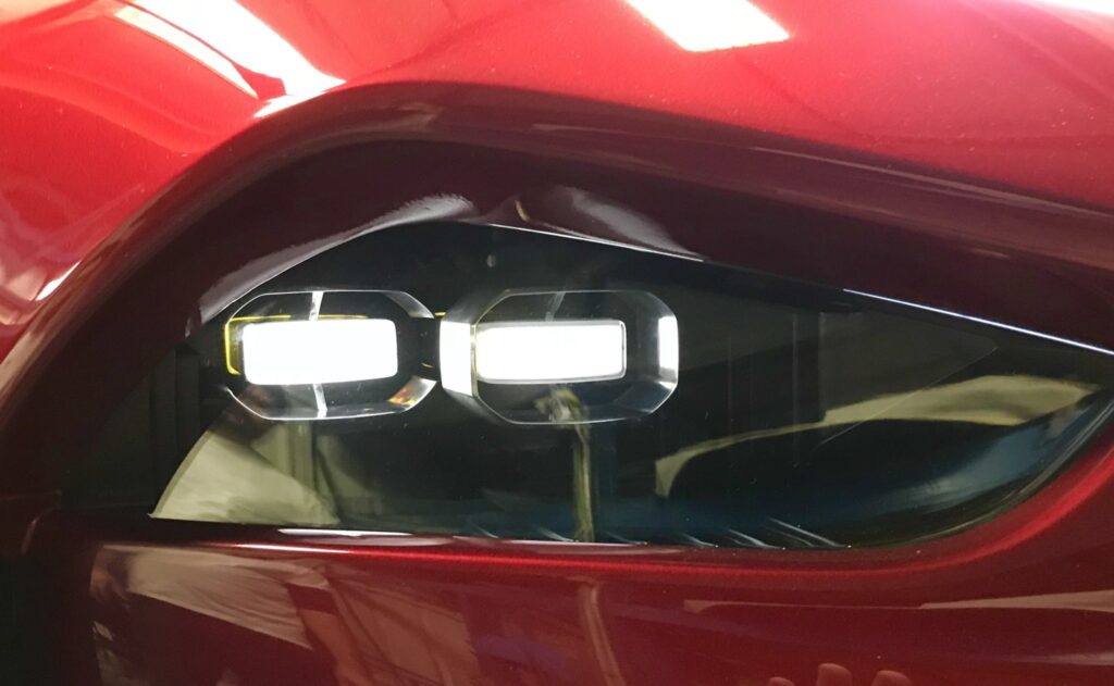 Teaser image posted by Henrik Fisker showing the headlight of the Fisker brand's next new model