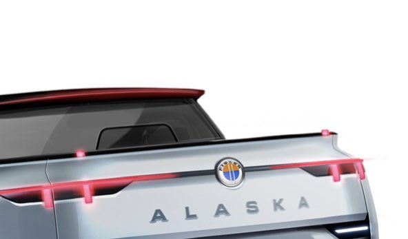 A teaser of the Fisker Alaska ute posted on Twitter by chief Henrik Fisker
