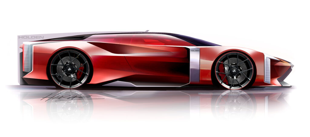 Former Holden designer Peter Hughes' vision for an electric Holden supercar