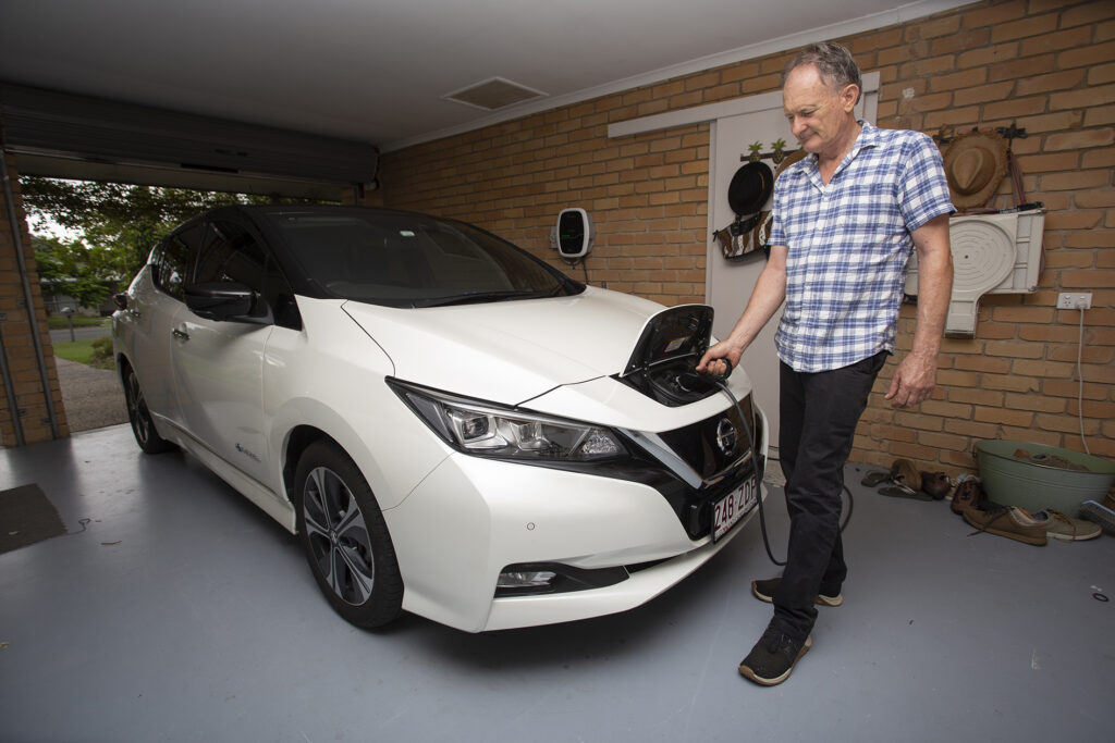 Noel St. John Wood with his 2019 Nissan Leaf