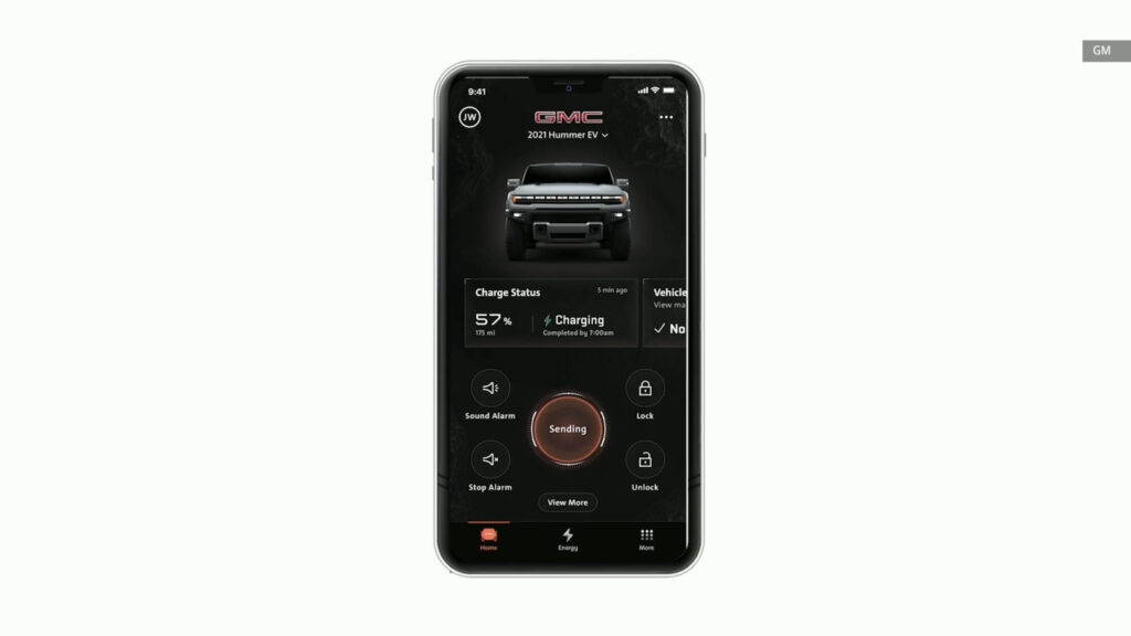 The MyGMC app is part of the Ultify suite of remote connections and upgrades for upcoming GMC, Hummer, Chevrolet and Cadillac electric cars