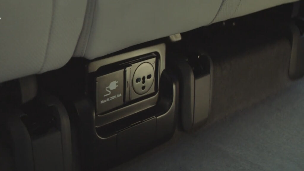 Hyundai Ioniq 5 electric SUV teaser image showing a power outlet to be used for camping