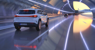Mercedes-Benz EQA in a futuristic graphic/CGI