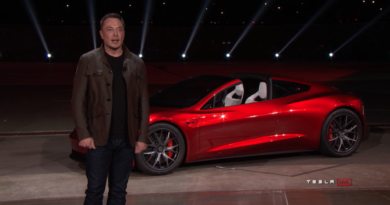 Elon Musk launches the Tesla Roadster in 2017