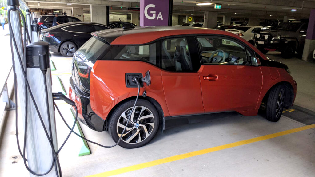 2015 BMW i3 REX free EV charging at Sunshine Coast University Hospital