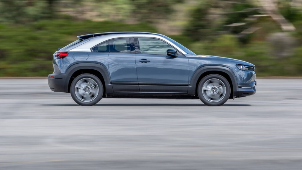 Mazda MX-30 Electric pre-production prototype at the Lang Lang Proving Ground