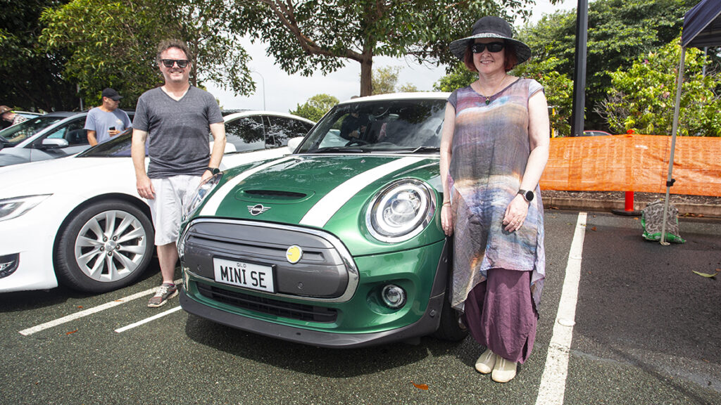 Jeff and Pippa Shaw with their 2020 Mini Cooper SE First Edition
