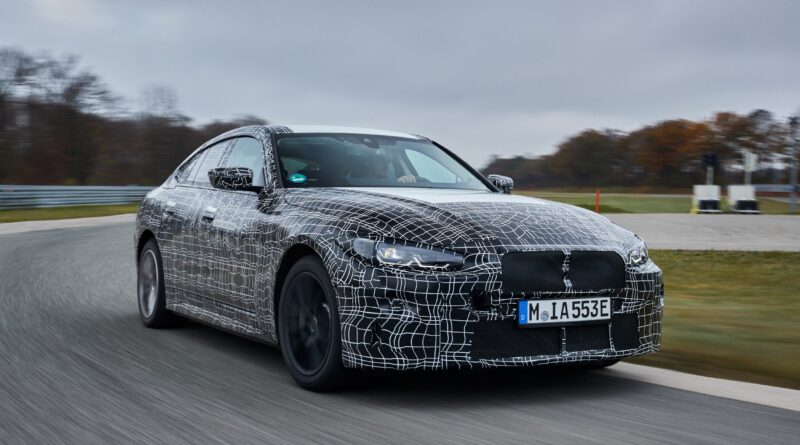 Camouflaged BMW i4 prototype undergoing development testing