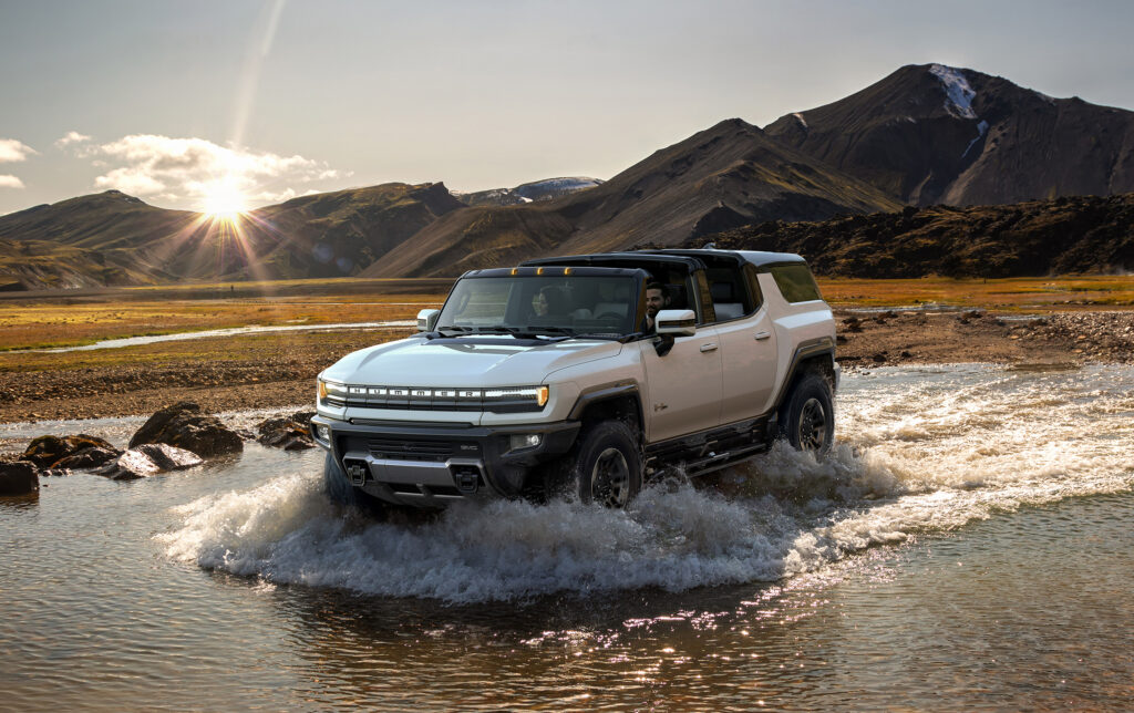 The GMC Hummer EV SUV is an all-electric off-roader set to debut in 2023