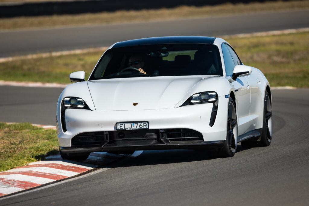 Porsche Taycan Turbo S at The Bend in South Australia for a duel against the Porsche 911 Turbo