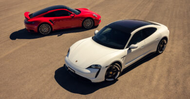 Porsche 911 Turbo and Porsche Taycan Turbo S go head to head at The Bend in South Australia