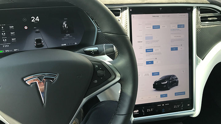 Tesla Model S touchscreen