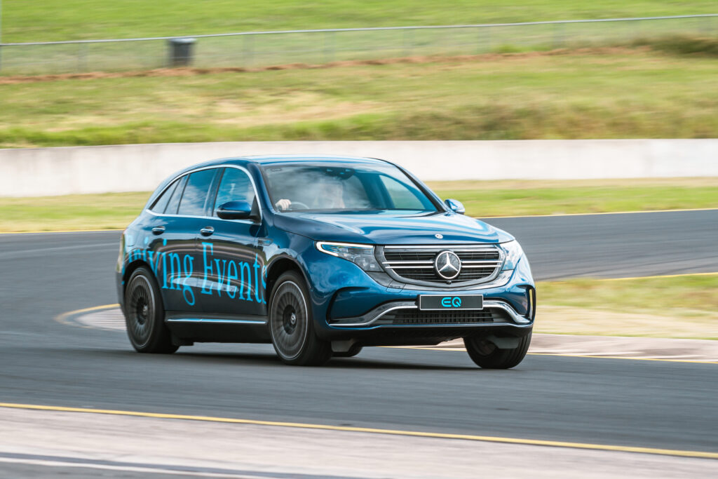 Mercedes-Benz EQC electric SUV at the Accelerate drive day at Sydney Motorsport Park