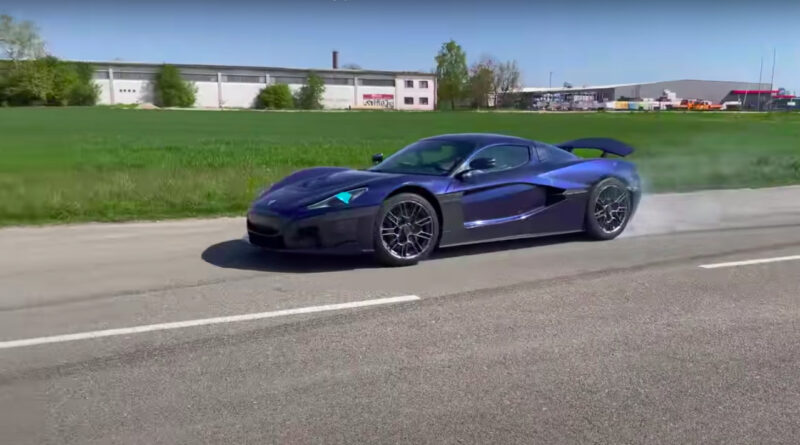 Pre-production Rimac C_Two hypercar acceleration testing in Croatia