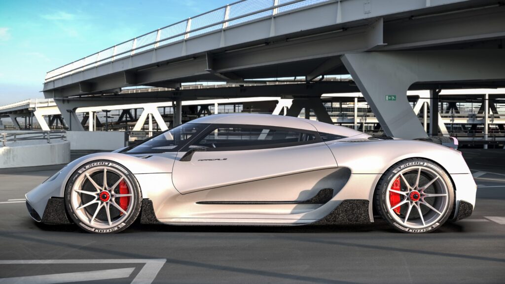 The Viritech Apricale is a planned UK-made hypercar with a hydrogen fuel cell EV setup