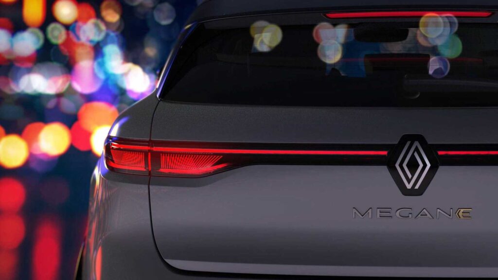 Teaser image of the Renault Megane e-Tech Electric due is 2022