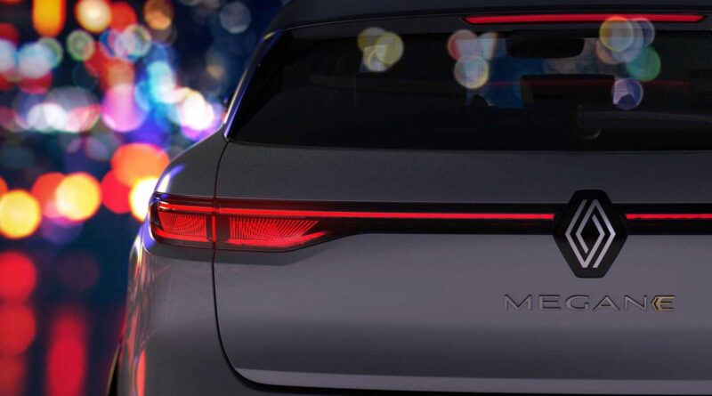 Teaser image of the Renault Megane e-Tech Electric due is 2022