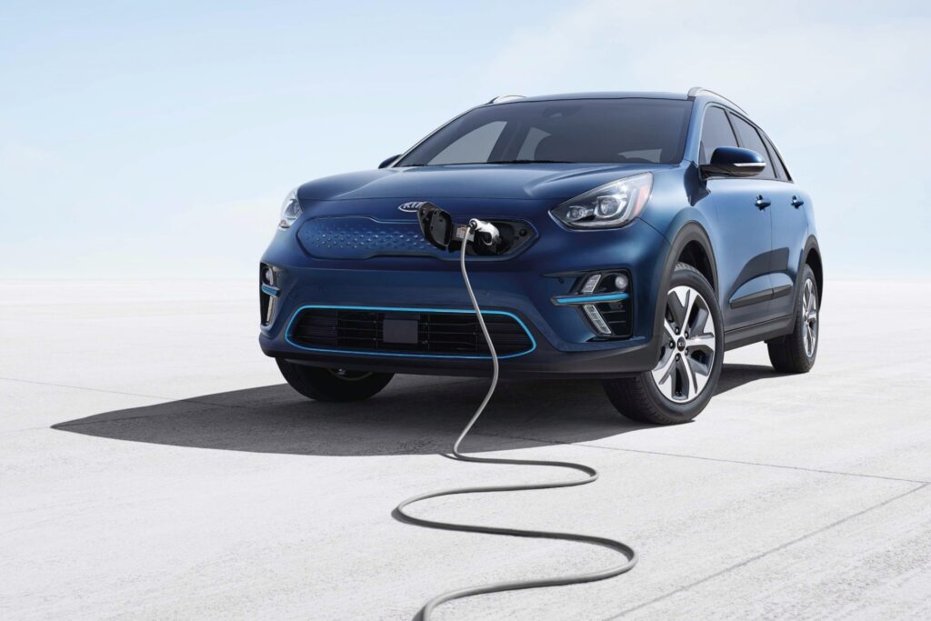 Kia Niro EV with charging cable