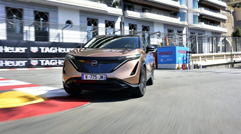 Nissan Ariya makes its public driving debut in Monaco