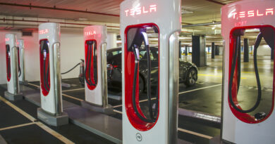 Tesla Model 3 Standard Range Plus (SR+) at a Tesla Supercharging station in Sydney