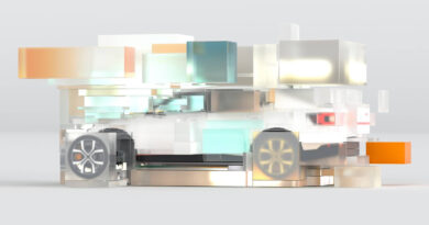 Polestar abstract image showing the car in blocks