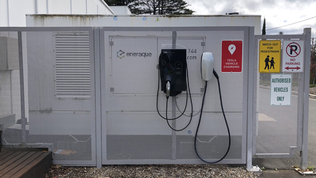 Tesla destination chargers are reserved for Teslas and are typically at hotels, wineries and shopping centres to encourage owners to visit with the lure of free electricity
