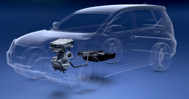 Nissan e-Power graphic showing the components of the series hybrid technology