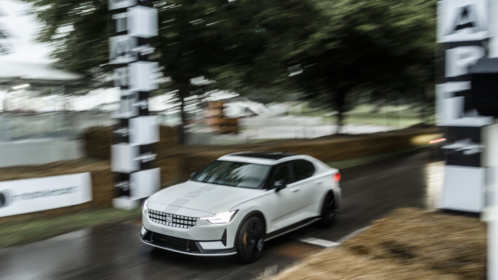 Experimental Polestar 2 at the 2021 Goodwood Festival of Speed