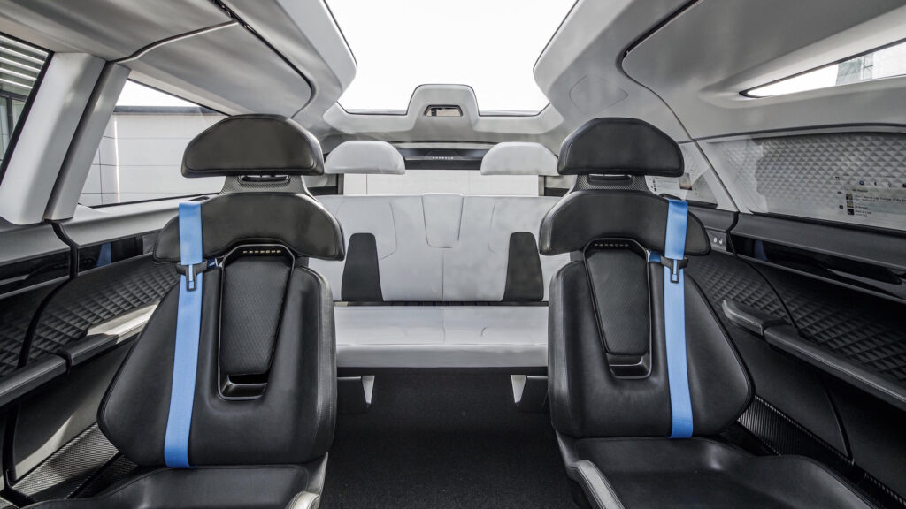 Porsche Renndienst Study EV people mover concept car shows off future interior design thinking