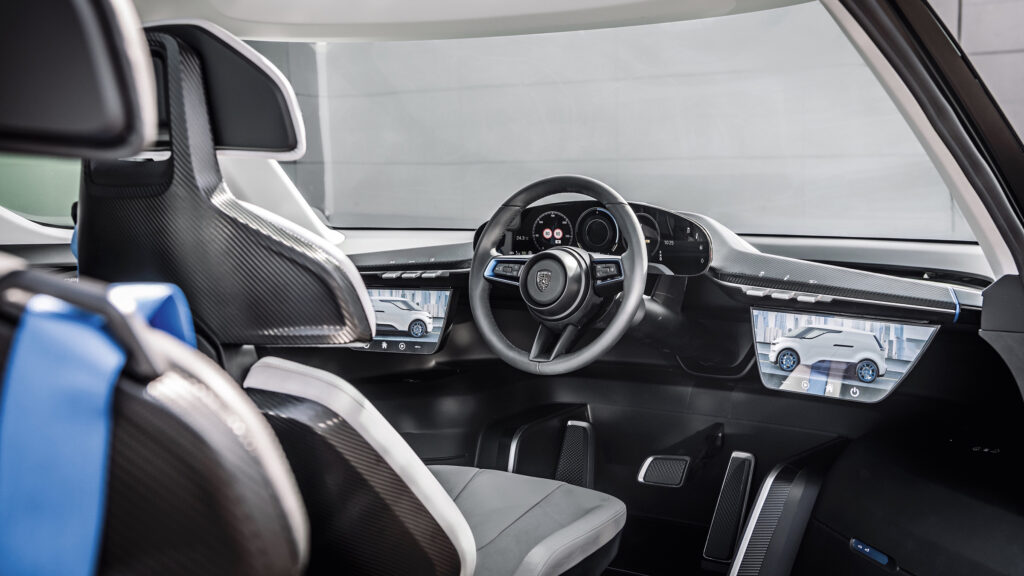 Porsche Renndienst Study EV people mover concept car shows off future interior design thinking