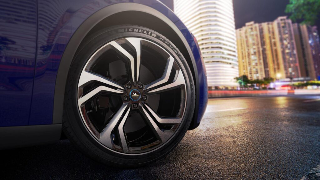 Michelin Pilot Sport EV tyre made specifically for electric cars