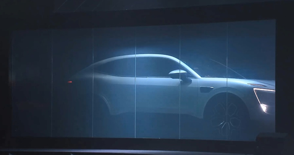 A teaser image of the Avatar E11 electric car