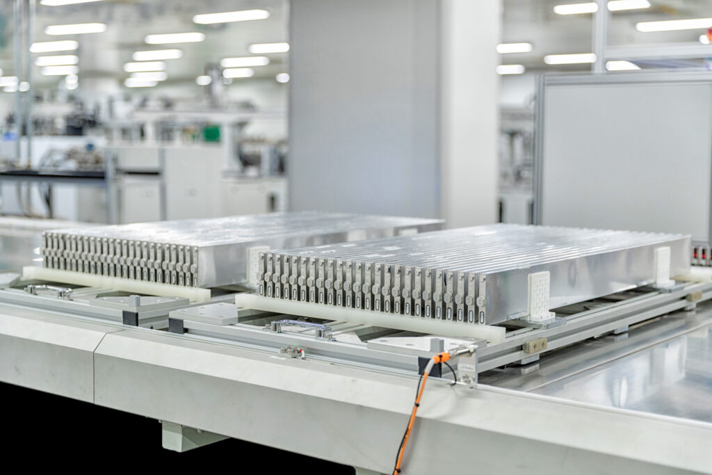 BYD Blade battery being manufactured