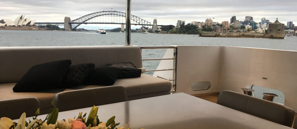 A view from a boat on Sydney Harbour