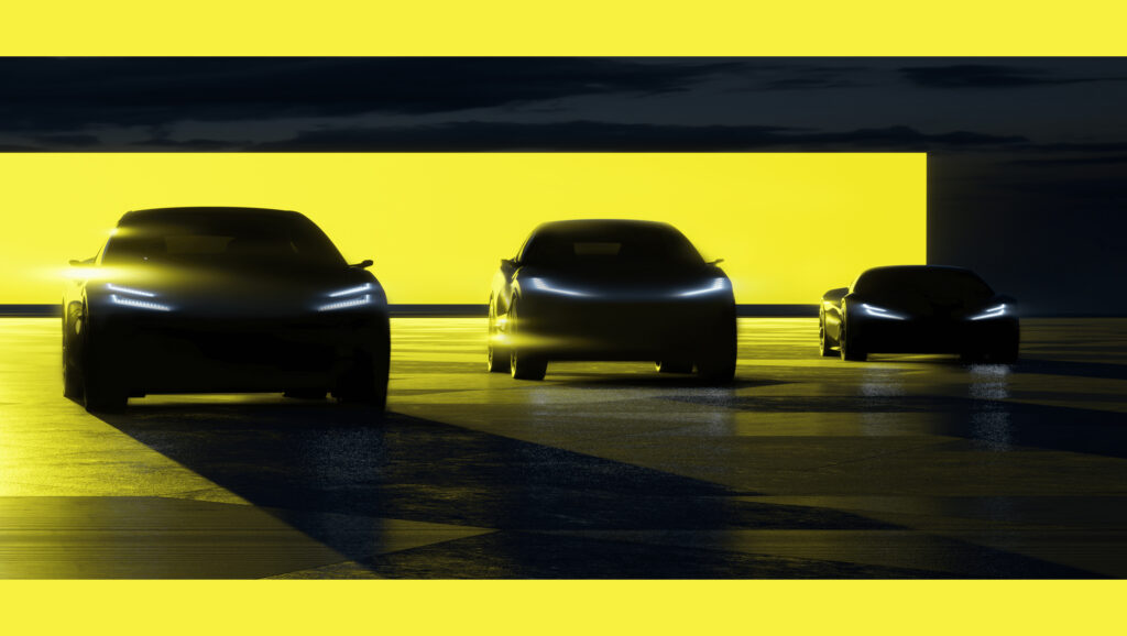 Lotus has released teaser images of its upcoming EV sports car range
